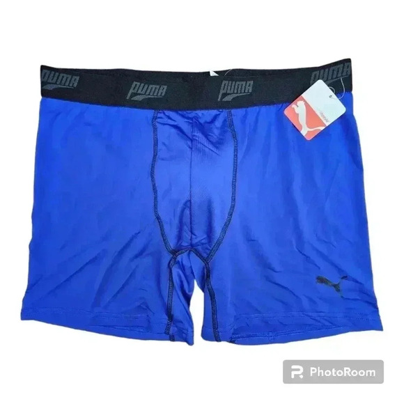 Puma Sport Lifestyle 6 in inseam boxer brief Royal Blue Large - Picture 1 of 7